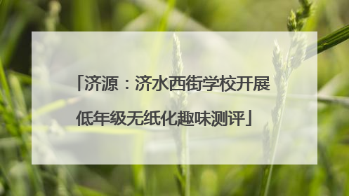 济源：济水西街学校开展低年级无纸化趣味测评