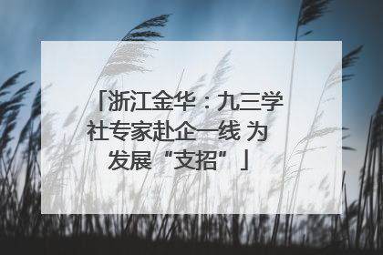 浙江金华：九三学社专家赴企一线 为发展“支招”