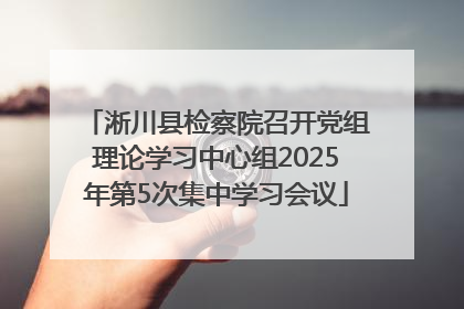 淅川县检察院召开党组理论学习中心组2025年第5次集中学习会议