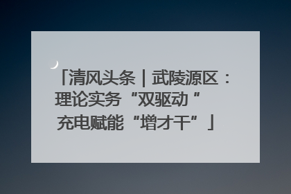 清风头条｜武陵源区：理论实务“双驱动 ” 充电赋能“增才干”
