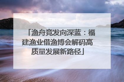 渔舟竞发向深蓝：福建渔业借渔博会解码高质量发展新路径