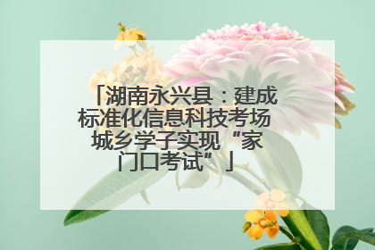 湖南永兴县：建成标准化信息科技考场 城乡学子实现“家门口考试”