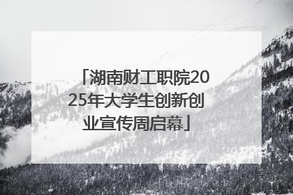 湖南财工职院2025年大学生创新创业宣传周启幕