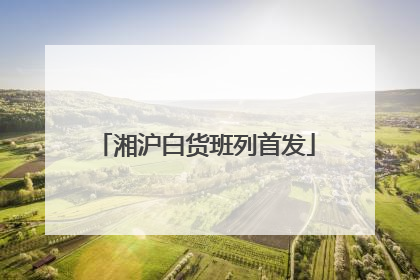 湘沪白货班列首发