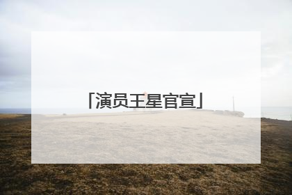演员王星官宣