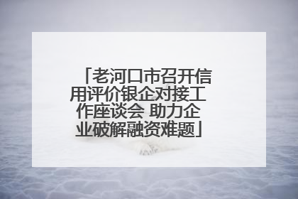 老河口市召开信用评价银企对接工作座谈会 助力企业破解融资难题