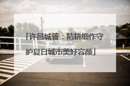 许昌城管：精耕细作守护夏日城市美好容颜