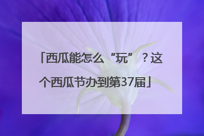 西瓜能怎么“玩”？这个西瓜节办到第37届