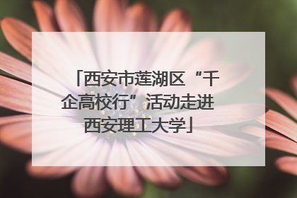 西安市莲湖区“千企高校行”活动走进西安理工大学