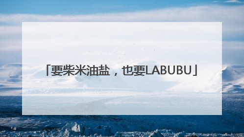 要柴米油盐，也要LABUBU
