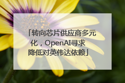 转向芯片供应商多元化，OpenAI寻求降低对英伟达依赖