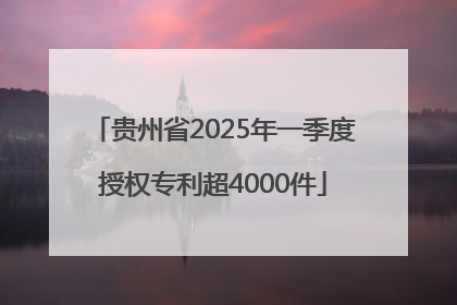 贵州省2025年一季度授权专利超4000件