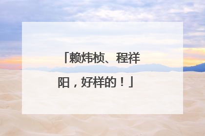赖炜桢、程祥阳，好样的！