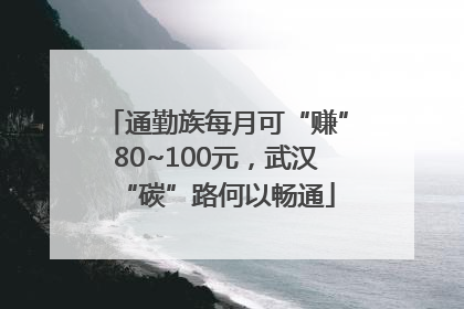 通勤族每月可“赚”80~100元，武汉“碳”路何以畅通