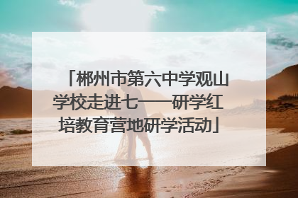 郴州市第六中学观山学校走进七一一研学红培教育营地研学活动