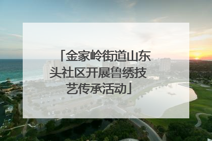金家岭街道山东头社区开展鲁绣技艺传承活动