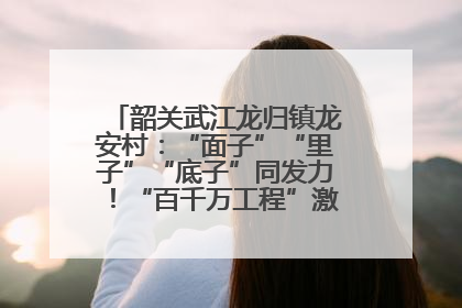 韶关武江龙归镇龙安村：“面子”“里子”“底子”同发力！“百千万工程”激活乡村新动能