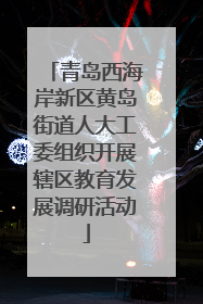 青岛西海岸新区黄岛街道人大工委组织开展辖区教育发展调研活动