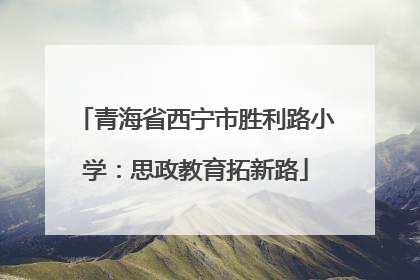 青海省西宁市胜利路小学：思政教育拓新路