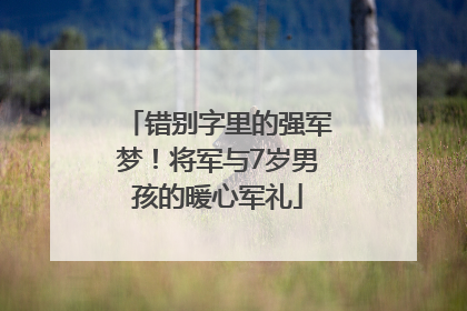 错别字里的强军梦！将军与7岁男孩的暖心军礼