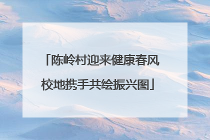陈岭村迎来健康春风 校地携手共绘振兴图