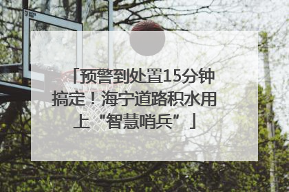 预警到处置15分钟搞定！海宁道路积水用上“智慧哨兵”