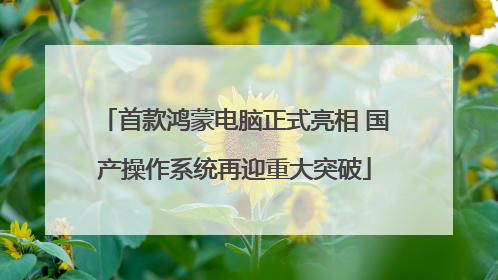 首款鸿蒙电脑正式亮相 国产操作系统再迎重大突破