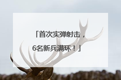 首次实弹射击，6名新兵满环！