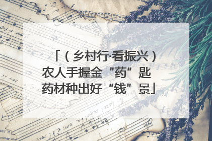 （乡村行·看振兴）农人手握金“药”匙 药材种出好“钱”景