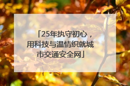 25年执守初心，用科技与温情织就城市交通安全网