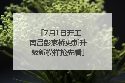 7月1日开工 南昌彭家桥更新升级新模样抢先看