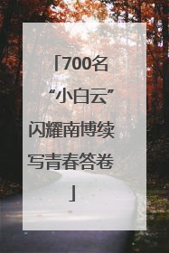 700名“小白云”闪耀南博续写青春答卷