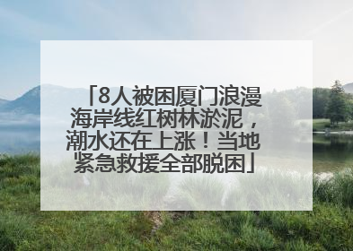 8人被困厦门浪漫海岸线红树林淤泥，潮水还在上涨！当地紧急救援全部脱困