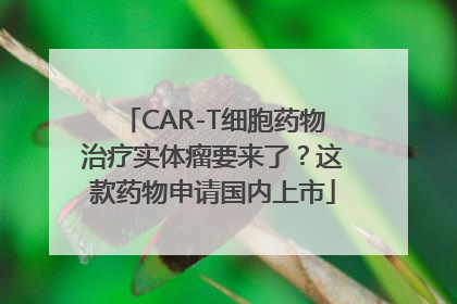 CAR-T细胞药物治疗实体瘤要来了？这款药物申请国内上市