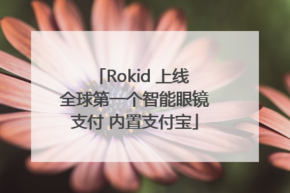 Rokid 上线全球第一个智能眼镜支付 内置支付宝